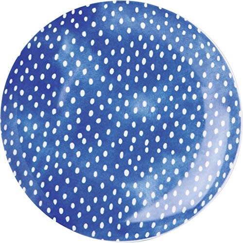 IHR - POT 906240 - Porzellanteller, White dots blue, 20cm x 2cm, Plätzchenteller