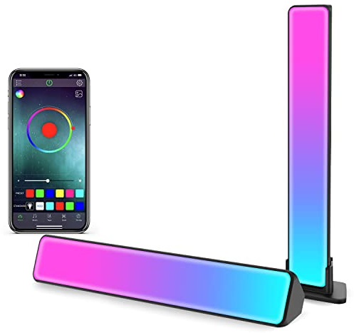 ZUUKOO LIGHT Smart LED Lightbar, RGB Lampe mit Mehrere Lichteffekte, LED TV Hintergrundbeleuchtung, Gaming Lampe Sync mit Musik, LED Ambient Light für Gaming, Filme, PC, TV, Raumdekoration
