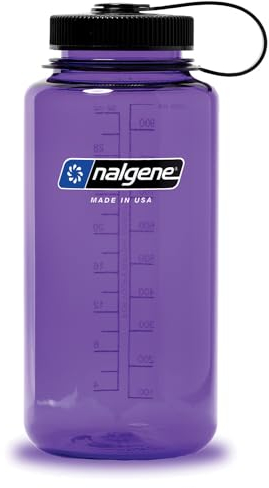 Nalgene Sustain - Borraccia in Tritan senza BPA, realizzata con materiale derivato dal 50% di rifiuti di plastica, 907,2 g, imboccatura larga, viola