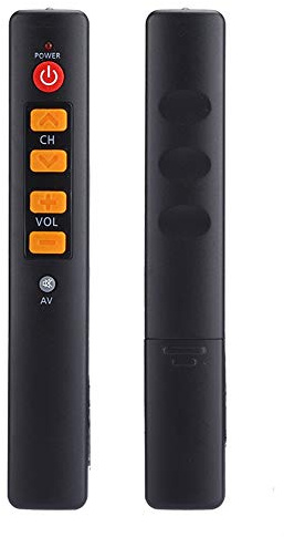 ciciglow Télécommande d'apprentissage Universelle, pour TV STB DVD HiFi VCR Smart Controller Remplacement avec 6 Touches Gros Boutons Bonne Transmission du Signal(Orange)