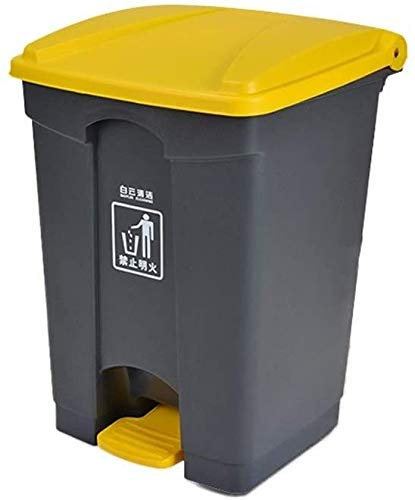 Z&y GLAa Basura de Basura de la Tribus de Basura de Gran Capacidad, Basura de Plástico de Pedal, Basura, Basura Del Contenedor de Basura/Amarillo/45L