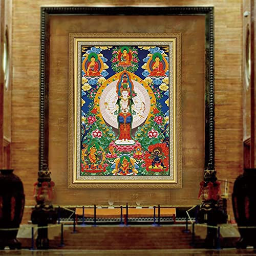 Instarry 5D Diamond Painting Zubehör Full Groß Buddha-Figur Room Decor 90x60 cm