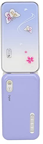 2G-Klapptelefon, Entsperrtes Mobiltelefon, Einfach zu Bedienendes Dual-SIM-Karten-Mobiltelefon mit 2,4-Zoll-Farbdisplay, Großen Tasten und Tasten-LED-Licht, 6800 MAh (Lila)
