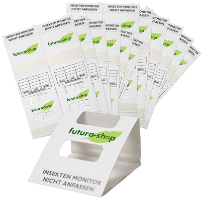 Futura-Shop Schabenfalle | 24 Stück Klebefallen mit starkem Lockstoff | effektives Mittel gegen Schaben, Kakerlaken & andere Insekten | giftfreie Insektenfalle zur Bedarfsermittlung & Monitoring
