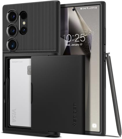 Spigen Slim Armor CS Hülle Kompatibel mit Samsung Galaxy S24 Ultra -Schwarz
