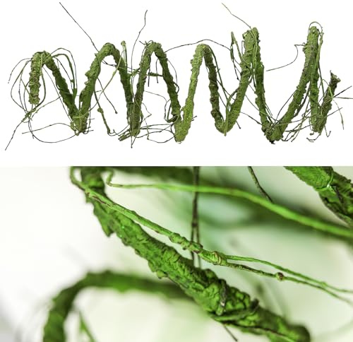 CONGZHANHH 118 inch Medium Malleable Artificial Green Tree Branches Grapevine Garland Fake Cherry Blossom Tree Trunk Twigs for Wall Hanging Willow Ivy Home Room Wedding Decoraton