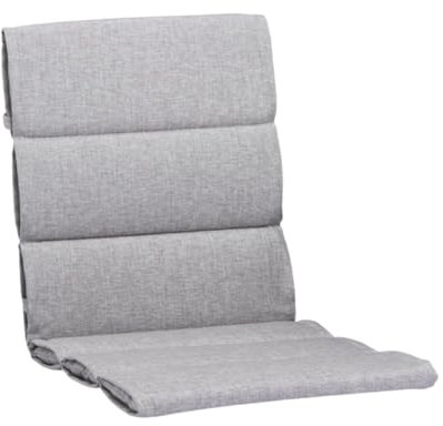 KETTtex EXKLUSIV Comfort Plus Auflage Niederlehner Silbergrau I Gartenstuhl Polster 100x50x5/3cm I hochwertige & Pflegeleichte Sesselauflage I Wetter- & formbeständige Stuhlauflage I Sitzauflage