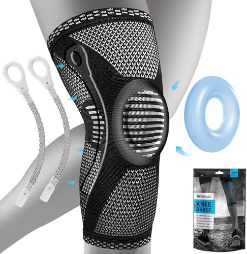 POWERLIX Athletics Kniebandage, Kompressionsbandage für Laufen, Joggen, Sport, Basketball, Gelenkschmerzen, Arthritis und Verletzungen, verbesserte Durchblutung
