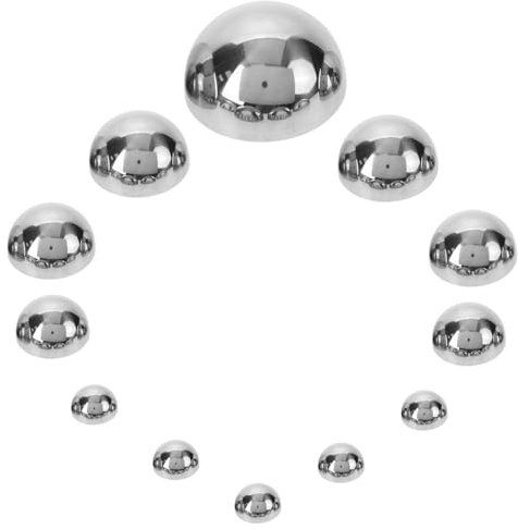 CANIGHT Edelstahl-gartenhalbkugel 12er-Pack Reflektierende Kugeln Halbe Kugeln Für Und Garten