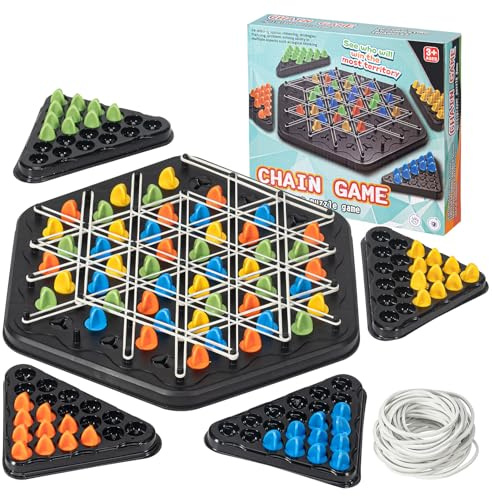 Jeu d'échecs Triangulaire,Jeu de société Famille,Jeu de stratégie Triangulaire, Jeu de Table pour Enfants et Adultes, adapté aux Jeux de fête en Famille en intérieur