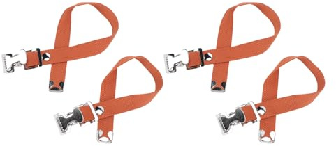 4 Stück Trockenbau Stelzen, Sancos Aluminium Stelzen, Trockenbau Stelzengurte, Flexibles Nylon Aluminiumlegierungs Schnallengurt Set (Braun)
