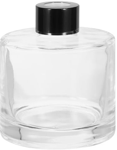 QUARKZMAN 200 Ml/6,8 Oz Vuoto Diffusore Bottiglia 3,6 x 3,1 Ricaricabile Fragranza Accessori Aromaterapia Barattolo Contenitore per Sostituzione Diffusore Fai da Te Casa Bagno Trasparente