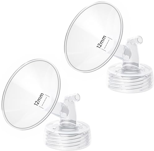 2pcs 12mm Flange Compatible with Spectra S1 S2 9 Plus Synergy Gold/Ameda MYA/Motif Luna Breast Pump, Replacement to Spectra Pump Parts, Breast Pump Shields 13mm Replace S1 S2 Parts
