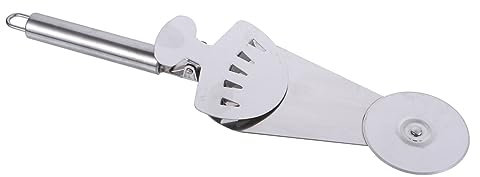 BRIGHTFUFU Rotella Taglia Pizza in Acciaio Inossidabile Con Manico Ergonomico, Affettatrice Portatile Per Pizza e Torta, Pala Per Servire Facile Da Usare