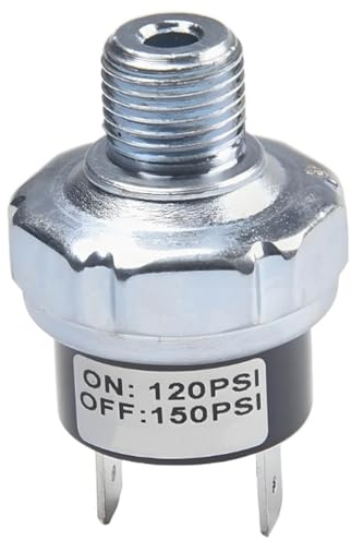 LKRXW Interruttore Controllo Pressione Pompa Aria 120-150 PSI Pressostato | Valvola di Controllo Compressore d'aria 1/4 NPT Pressostati Compressori Dell'interruttore Automatico