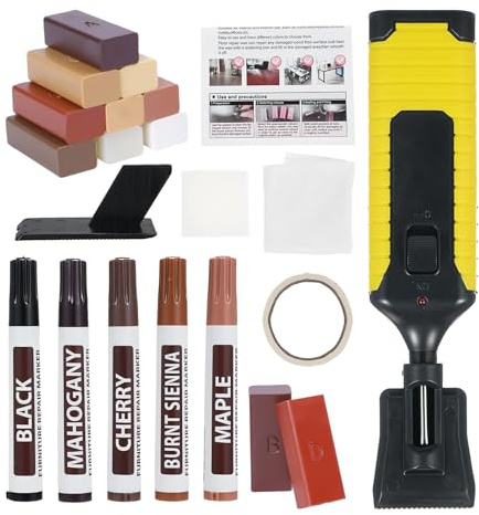 Wood Floor Scratch Repair, 11 Tone Scratch Repair for Laminate Floors, Waterproof Marker and Paint for Furniture and Floors