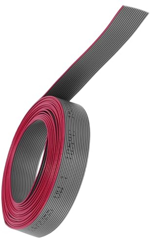Unifizz 30AWG 16 Pin IDC Flat Ribbon Cable, 0.635mm Pitch 2m Length Jumper Wire for PC, LED Display, DIY Electronics