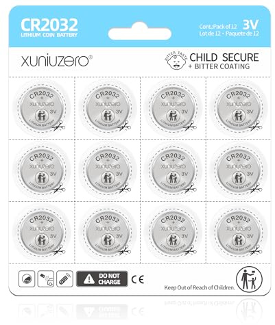 XUNIUZERO 40 Pack LR41 AG3 392 384 192 Battery 1.5V Button Coin Cell Batteries (2032-12PCS)