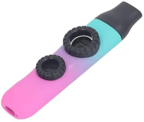 Vvikizy Strumento Kazoo, Tono Regolabile a Doppio Foro Flauto con Bocchino e Diaframma Sostituibili, Kazoo Portatile per la Famiglia degli Amici per Bambini