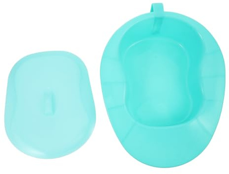 FIXOSHEE Tragbare Bettpfanne mit Deckel Große Sanft Geneigte Bettpfanne aus Robustem Material Geruchsisolierendes Urinal für Bettlägerige Ältere Menschen Benutzerfreundlich in Pflege