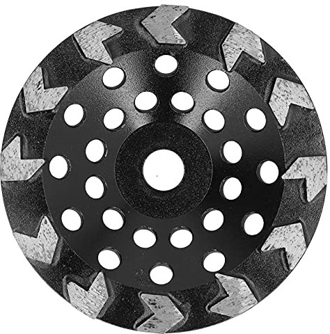 Meule diamantée à 10 dents, corps en acier robuste noir de 180mm pour le ponçage des sols peints en pierre de béton et de ciment