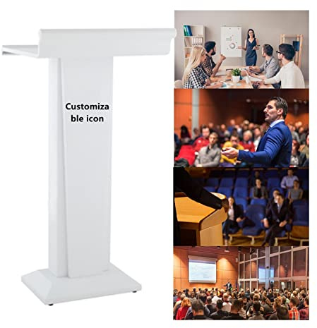 JIANSMZ Lecture Pulpit,Floor-Standing Podium Stand, Professional Lectern with Reading Countertop, Portable Church Classroom Stand Lectern, Office Conference Information Podium, C