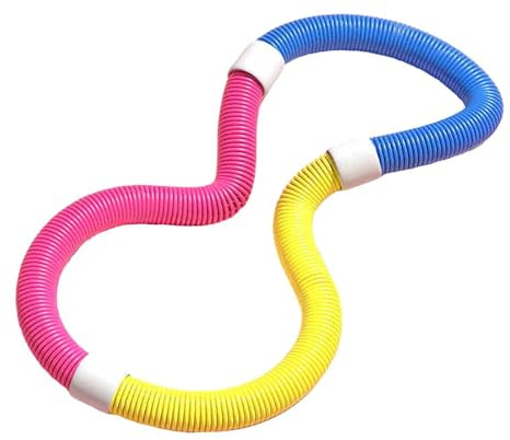 RoaQinFo Aro de Ejercicio Plegable Aro para Ejercicios de Abdomen Anillo Multifuncional Ligero Portátil Material de PVC Acero Inoxidable Adecuado para, para 45 Kg a 90 Kg