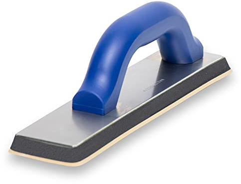 MARSHALLTOWN Rubber Grout Float, 12 x 3 Inch, Pure Gum Rubber Pad, Offset Plastic Handle, Tile Grouters Float for Base and Cove Work, Made in USA, 43BC