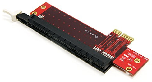 StarTech.com PCI Express x1 auf x16 Extender Adapter - PCIe Riser Verlängerung Karte | PCIe Riser Verlängerungskarte, x16-Steckplatzanschluss auf x1, durchlässiges Design