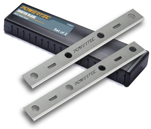 POWERTEC 6 Inch Jointer Blades for Porter Cable PC160JT Jointer, Replacement for PC37072 Jointer Knives, Set of 2 (148015)