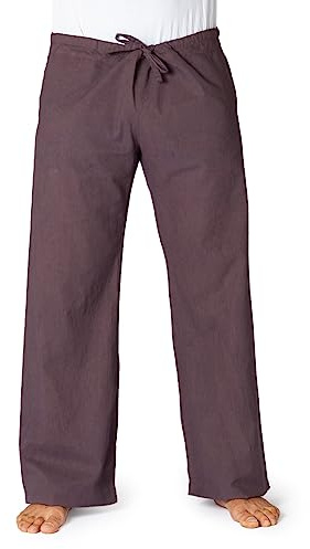 PANASIAM Pantaloni 100% Cotone - Pantaloni Estivi Leggeri Donna & Uomo | Pantaloni unisex in cotone, pantaloni relax, senza cerniera, con coulisse, 2 tasche, taglie M-XL, tanti colori