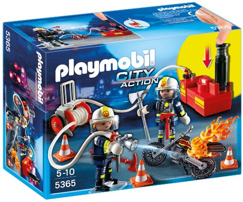 Playmobil 5365 Firefighters with Water Pump, Fun Imaginative Role-Play, PlaySets Suitable for Children Ages 4+