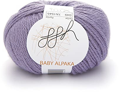 ggh Baby Alpaka Farbe - 100% Schurwolle (Baby Alpaka Wolle) - Alpakawolle zum Stricken oder Häkeln | Farbe 049 - Mauve