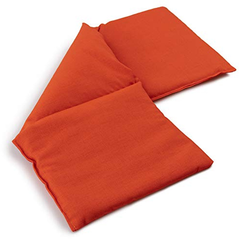 GIRAFFENLAND Traubenkernkissen 20x50cm groß 3-Kammer - orange - Wärmekissen, Körnerkissen - orange