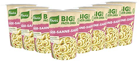 Knorr Pasta Pot Käse & Sahne XXL leckere Instant Nudeln fertig in nur 5 Minuten 8x 92 g