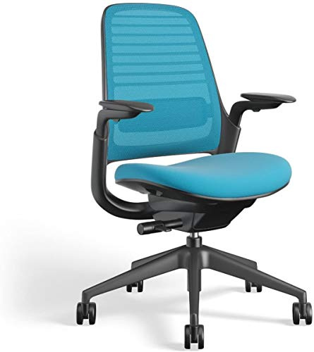 Steelcase Series 1 Work Office Chair - Blue Jay, Hard Floor Casters