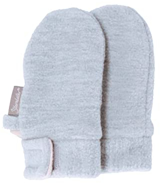 Sterntaler Baby Unisex Kinder Fäustel Melange Handschuh - Baby Fäustlinge - ohne Daumen, gefüttert mit Baumwollfleece - rauchgrau, 1