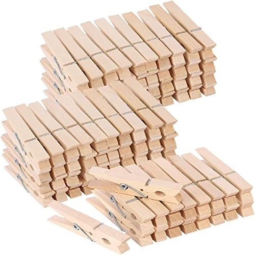 Taylor & Brown Pack of 100 Wooden Pegs Strong Clothes Pegs for Washing Lines 7.2cm Strong Clothes Pegs Laundry Pegs Arts & DIY Crafts Washing Pegs & Photo Hanging