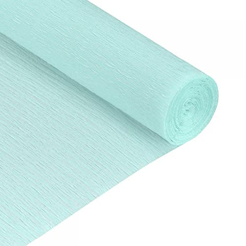sourcing map Krepppapierrollen Krepppapier für Blumenherstellung Ersatz 7,5 Fuß lang 20 Zoll breit 2 Stück Hellblau