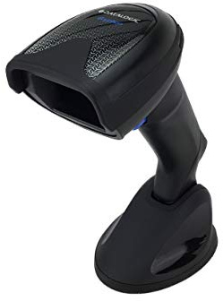 Datalogic Gryphon GD4590-BK-B All-in-One 2D-Barcode-Scanner (permanenter Kippständer für Hand- oder Präsentationsmodus, Bewegungssensor-Technologie) mit USB-Kabel