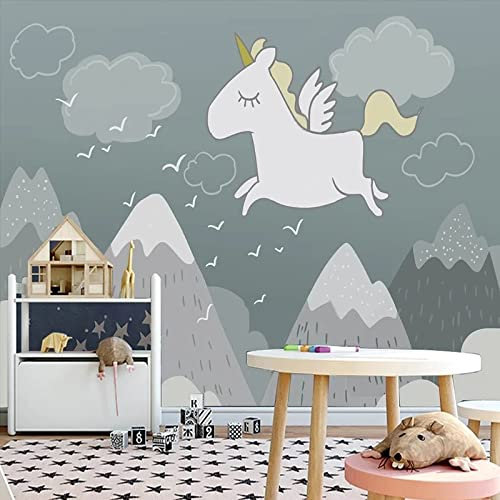 TANYANG Benutzerdefinierte 3D Kind Tapete Cartoon Pferd Wandmalerei Für Kinder Zimmer Schlafzimmer Haus Dekoration Malerei Tapete 3D Effekt Fresko 350Cm(W)×245Cm(H)