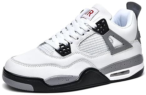 Mevoit Damen Herren Air 4 Retro Skateboardschuhe Schuhe Laufschuhe Turnschuhe mit Luftpolster Walkingschuhe Basketballschuhe Sportschuhe Sneaker