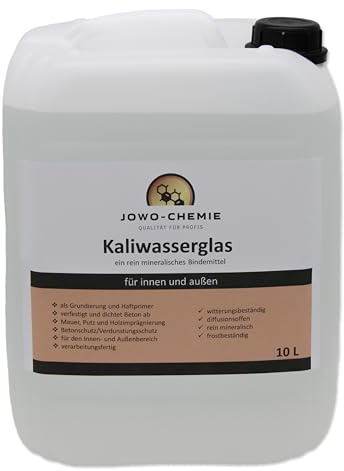 JOWO-CHEMIE Kaliwasserglas (10L) Kaliumsilikat-Lösung Bindemittel Grundierung Imprägnierung (10 Liters)