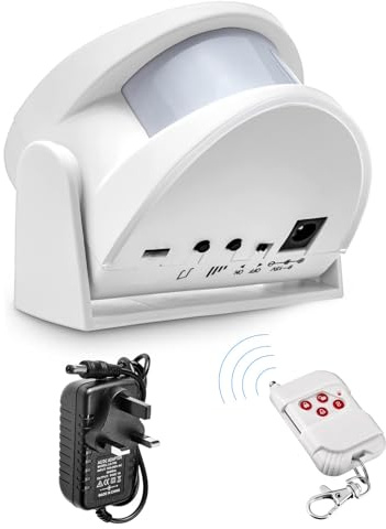 Wireless PIR Motion Sensor Door Bell - Remote Control Chime for Business/Home/Office - Shop Visitor Alert Alarm, Entry Alert for Door Opens