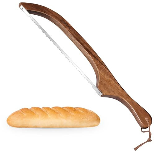 Bread Knife for Homemade Bread,Sourdough bread knife,15.7 Bread slicer for Homemade Bread, Baguettes and More Cuts Thin,Bow Design Easy to Cutting Even Slices
