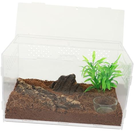 Happyyami Terrarium Für Reptilien Klare Zuchtbox Für Kleine Reptilien Spinnen Und Transparente Aufbewahrungslösung Teiligem Zubehör