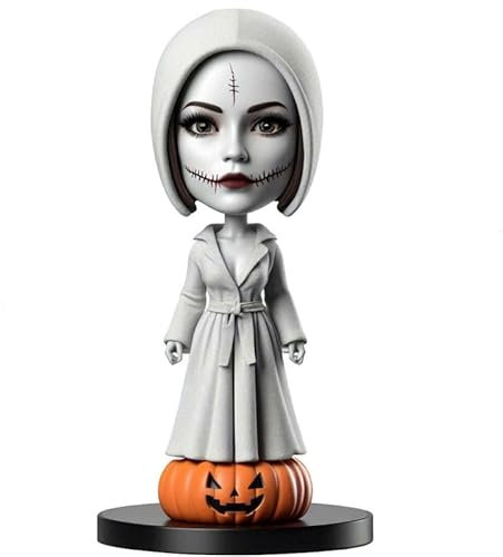 mydedor Individueller Wackelkopf für Halloween, personalisierter Wackelkopf für den ganzen Kopf, handgefertigte Wackelköpfe für Halloween, gruselige Anlässe, Dekoration oder einzigartige Geschenke