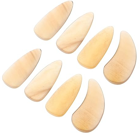 Fingernagelschutz für Guzheng, 8 Stück, Gelb, für Anfänger | Ox Horn, Kompakt und Formstabil, Schützende Übungsnägel für Instrument, Praktische Clip Ausführung