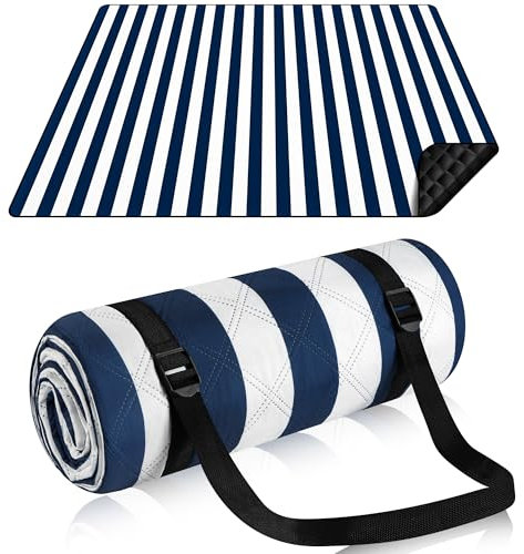 Votoko Picknickdecke 200 x 200cm, Wasserdicht Stranddecke Sandfrei mit Tragegurt, Tragbare Waschbar Strandmatte XXL Campingdecke, Isoliert Picnic Blanket für Outdoor Camping Beach Park