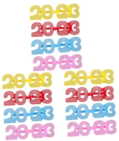 Alipis 3 Sätze 2023 Neujahrsbrille Herz Brille Brillen Massenparty Neuheit Ferngläser Kinderferngläser Partygeschenke Für Das Neue Jahr Kostümzubehör Für Das Neue Jahr 4 Stück * 3